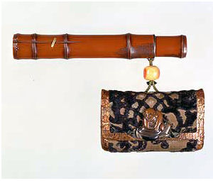 オランダ金華山織腰差したばこ入れ