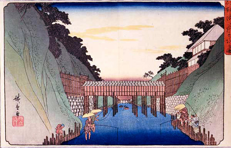 歌川広重画「東都名所　御茶之水之図」