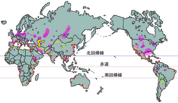 世界の主な製塩地