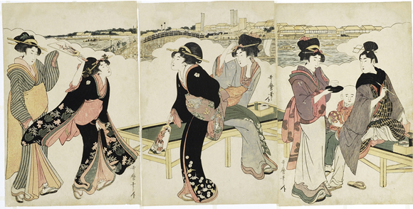 Ryogoku Hane Asobi(Kitagawa Utamaro)