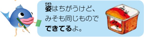 姿はちがうけど、みそも同じものでできてるよ。