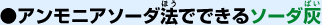 アンモニアソーダ法でできるソーダ灰