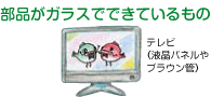 部品がガラスでできているもの