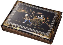 横浜青貝細工人物図写真アルバム