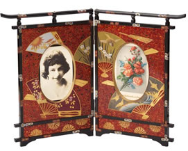 几帳形蒔絵写真立