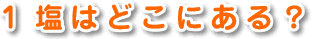1 塩はどこにある?