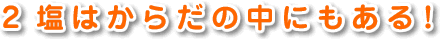 2 塩はからだの中にもある!