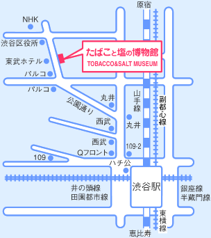 博物館への地図
