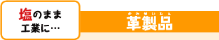 塩のまま工業に…　革製品