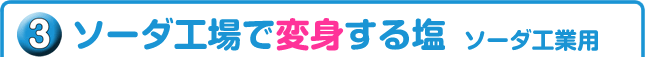 ③ソーダ工場で変身する塩 ソーダ工業用