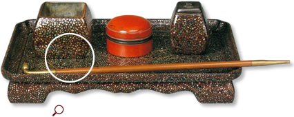 青貝松葉螺鈿たばこ盆