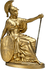 女神アテナ像　金属製ストライカー　オーストリア　1930年代