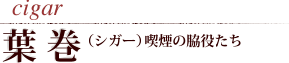 cigar 葉巻（シガー） 喫煙の脇役たち