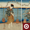 歌川国芳画 「陸奥国千鳥のたま河」 弘化4年（1847）頃