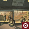 井上安治画 「銀座商店夜景」 明治15年（1882）