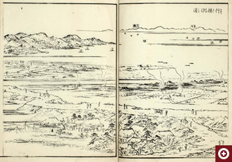 長谷川雪旦画 「江戸名所図会 行徳汐浜」 天保7年（1836）