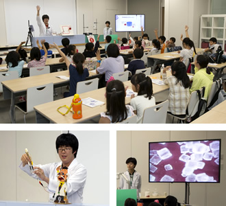 インストラクターによる実験が見られる！「塩の実験室」