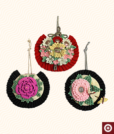 「つまみ細工」の巾着