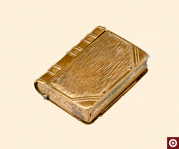 ブック形銅製マッチケース　1902年 イギリス
