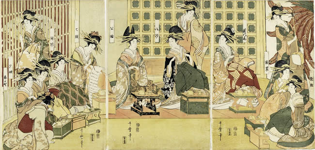 喜多川歌麿「張見世」