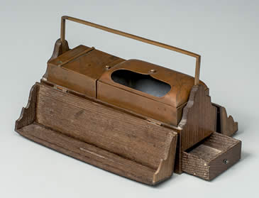 桑駕篭用手付きたばこ盆