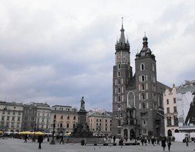 世界遺産のクラクフ旧市街。