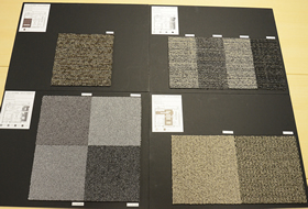 たばこ常設展に敷くカーペットのサンプル