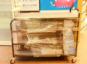 ラップのようなものでトラクター全体が梱包されました。